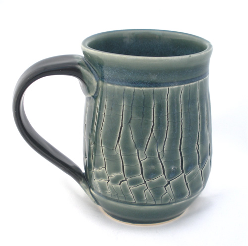 Crackle Green Mug